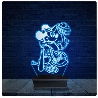 Luminária Led Acrilico Abajur - Disney Mickey Mouse 01