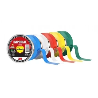 Fita Isolante 20 Mt Colorida Imperial 3m - Kit Com 5 Cores