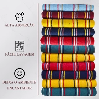 Tapete De Banheiro Kit 10 Toalha De Piso De Banheiro Jogo De Tapete Atoalhado Varias Cores Conjunto Com 10 Unidades