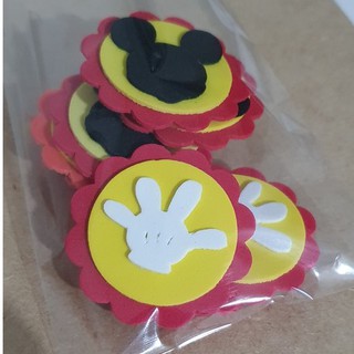 Apliques Mickey Mouse em E.V.A Pct 30 unid.