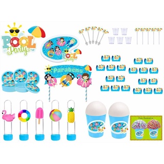 Kit Festa Infantil Personalizado Pool Party+brinde