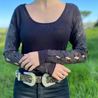 Blusinha Feminina Country com Pedraria