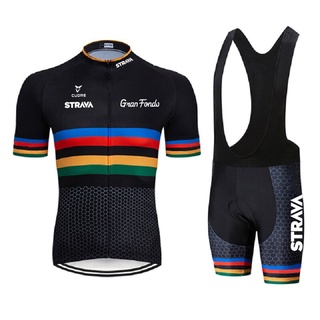 Ready Stock [Em estoque] de roupas de moletom de ciclismo masculino STRAVA Kit de bicicleta para corrida de estrada roupa ciclismo masculino