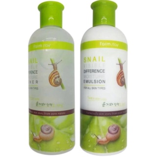 farmstay visible difference moisture snail toner & emulsion 350ml
