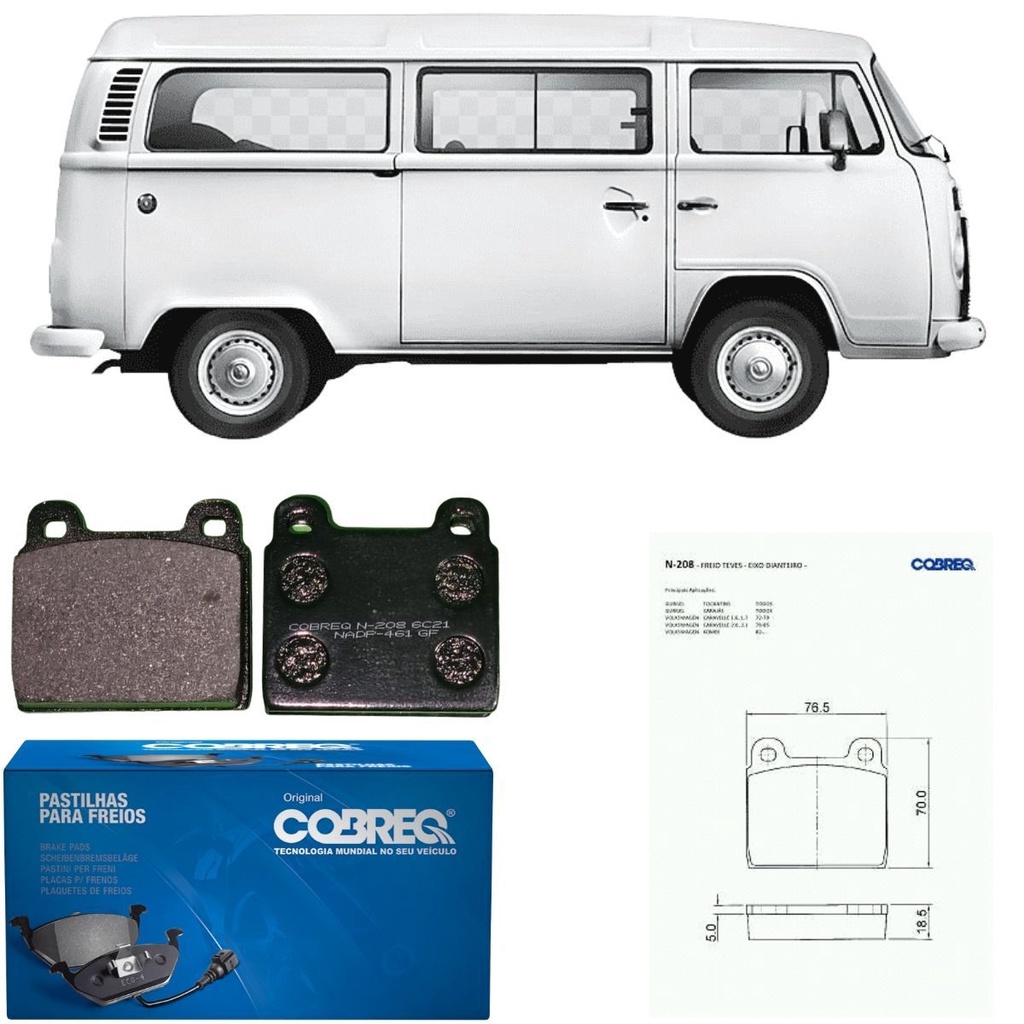 JOGO DE PASTILHA DE FREIO PARA MICRO-ÔNIBUS VOLKSWAGEN EURO V 9-160OD