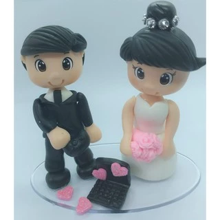 noivinhos de biscuit casamento video game pronta entrega igual a foto anunciada
