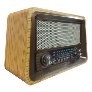 Radio Bluetooth Am Fm retro vintage portátil usb sd Mp3 Pendrive recarregável Bivolt Cnn-637Sp Marrom C/ Garantia e Nota Fiscal