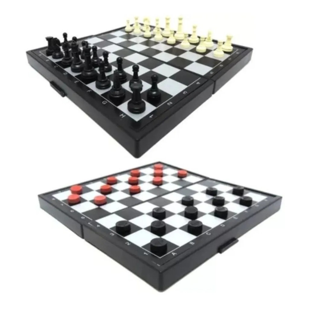 34 * 34cm de madeira dobrável 3 em 1 xadrez Xadrez Xadrez Damas de  tabuleiro de xadrez jogo de tabuleiro dobrável