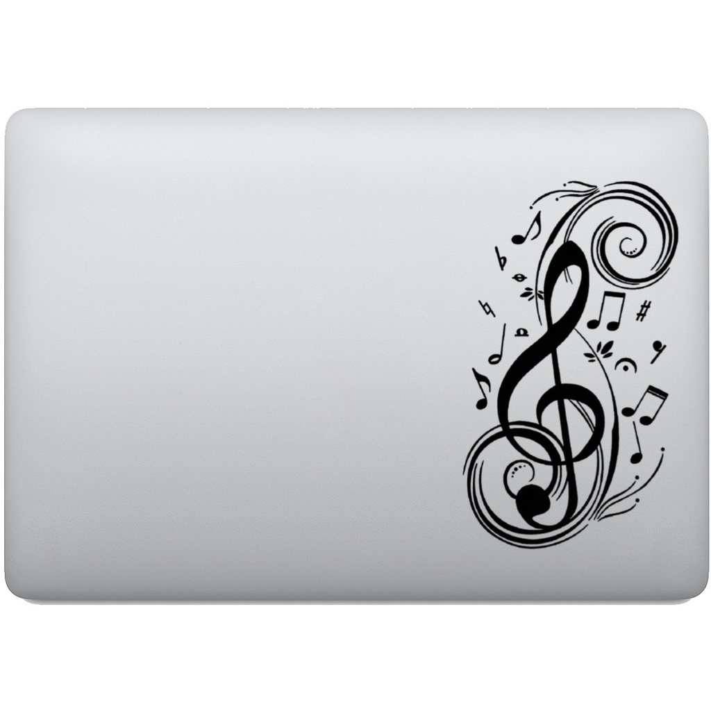 Adesivo de Notebook Clave De Sol Com Notas Musicais | Shopee Brasil