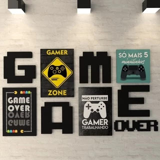 Conjunto Placas E Letras - Game Over Ii
