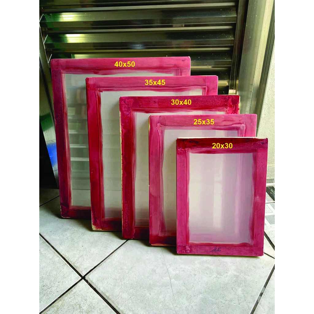 Tela matriz Quadro Silk Screen Serigrafia estampa pintura, fio 120¹° FIO AMARELO - 120koreano FIO BRANCO (20x30 - 25x35 - 30x40 - 35x45 - 40-50)