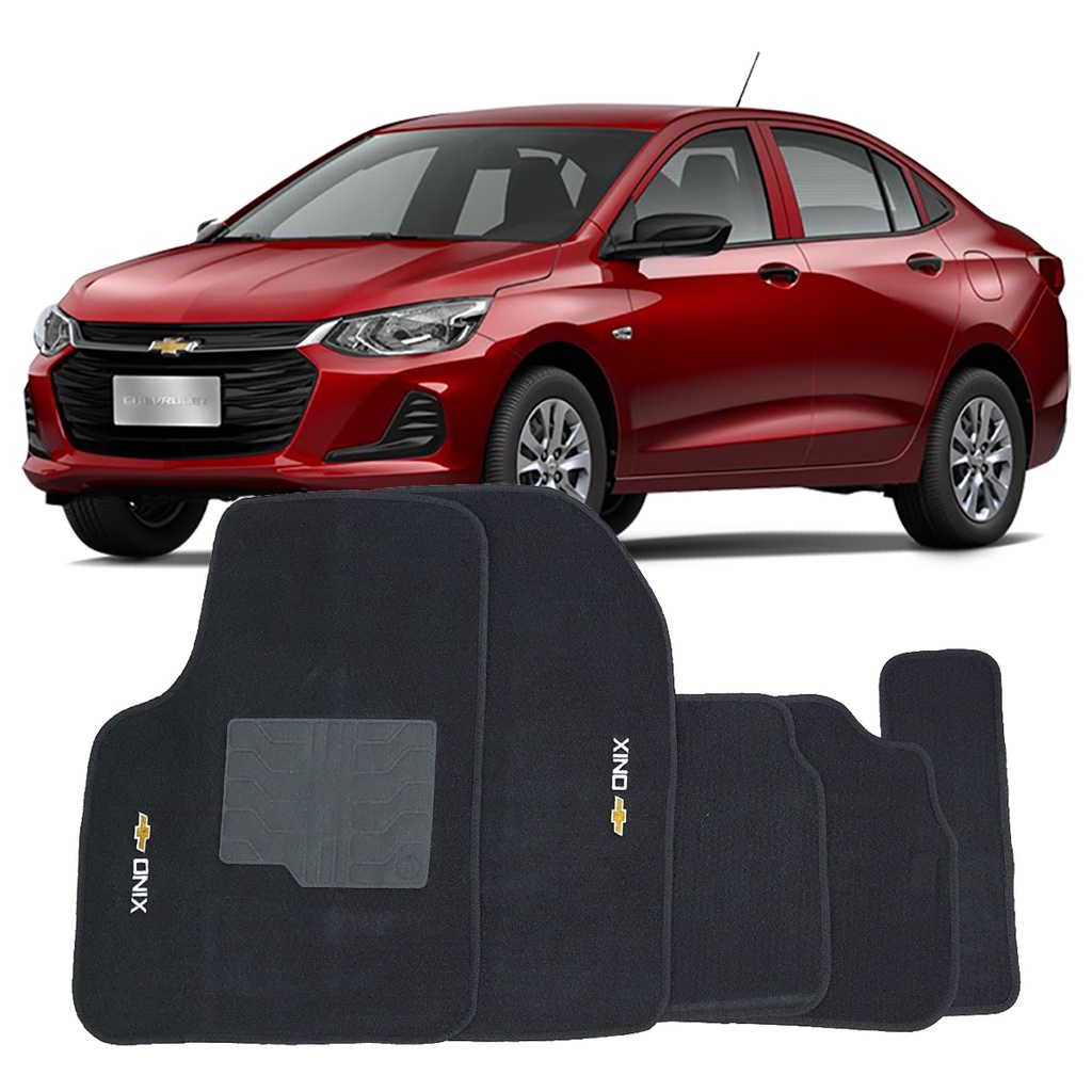Jogo Tapete Carpete Preto GM Chevrolet Onix Plus 2020 2021 2022 ...