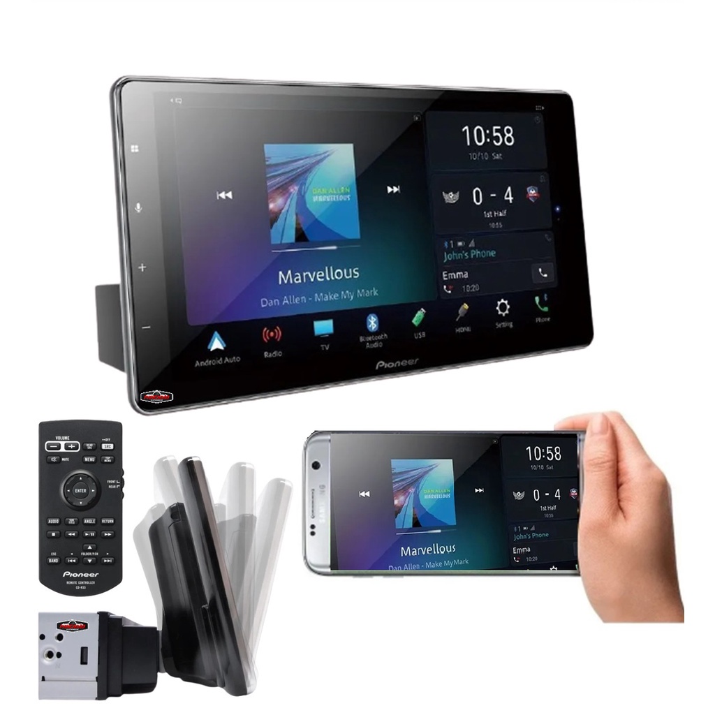 Multimidia Pioneer Dmh-zf9380tv 9'' Tv Digital Apple Carplay Android Usb Gps Espelhamento Lancamento