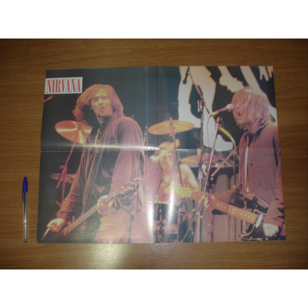 Poster Nirvana Kurt Cobain 56cm X 43cm Raro!!! | Shopee Brasil