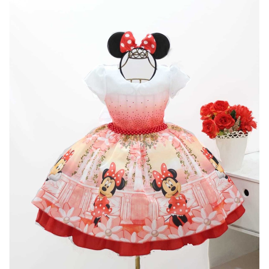 Vestido de festa infantil best sale da minnie