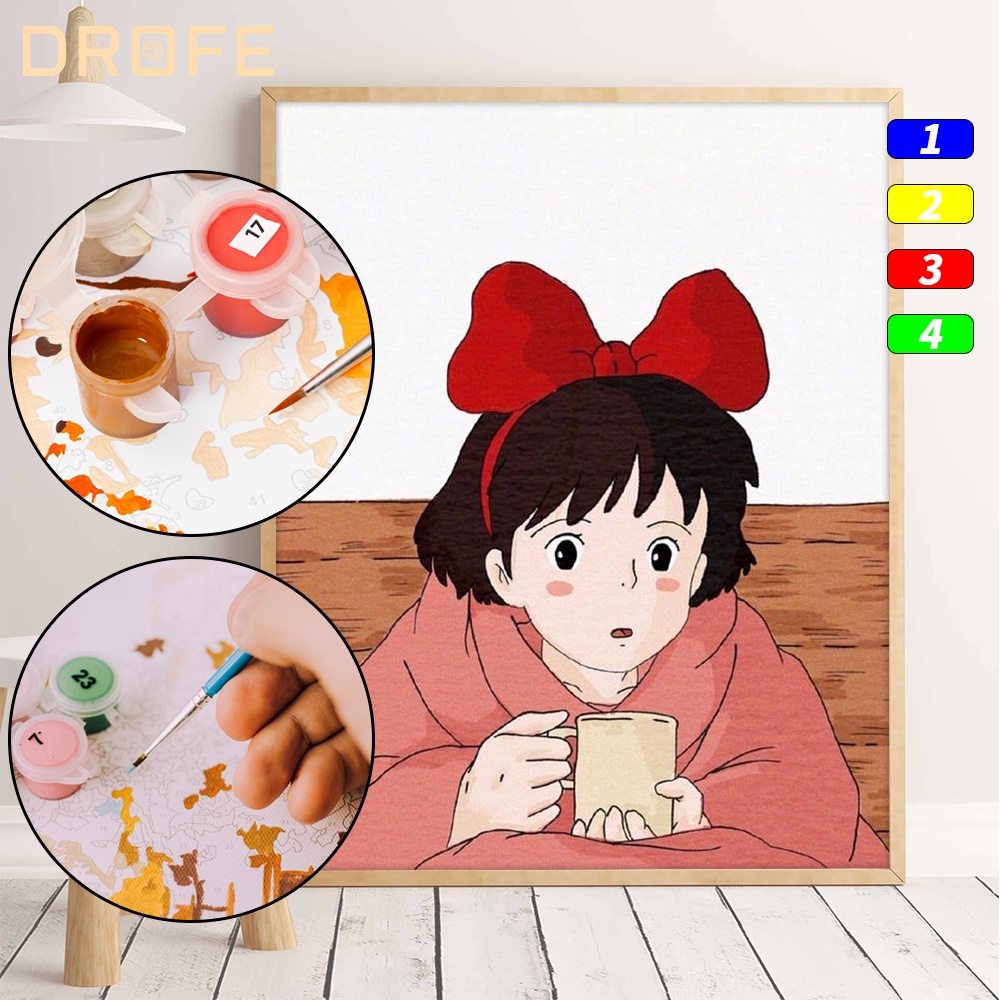 Pintura A Óleo Digital Japonês Clássico Anime Dos Desenhos