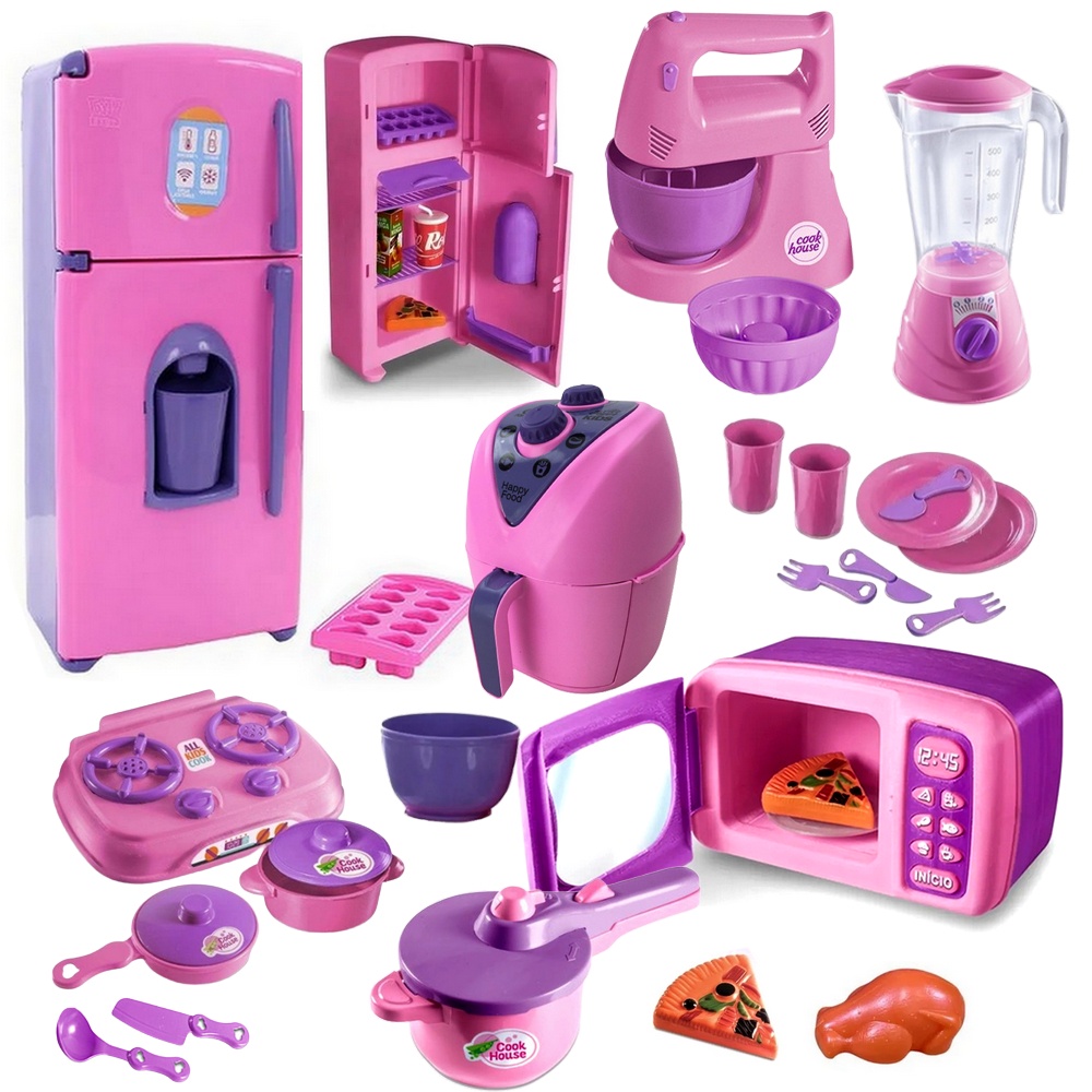Cozinha Infantil Brinquedo Kit Criança Completa Fogão Menina