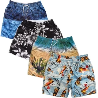 Kit 3 short mauricinho bermuda Plus Size estampadas G1 ao G5