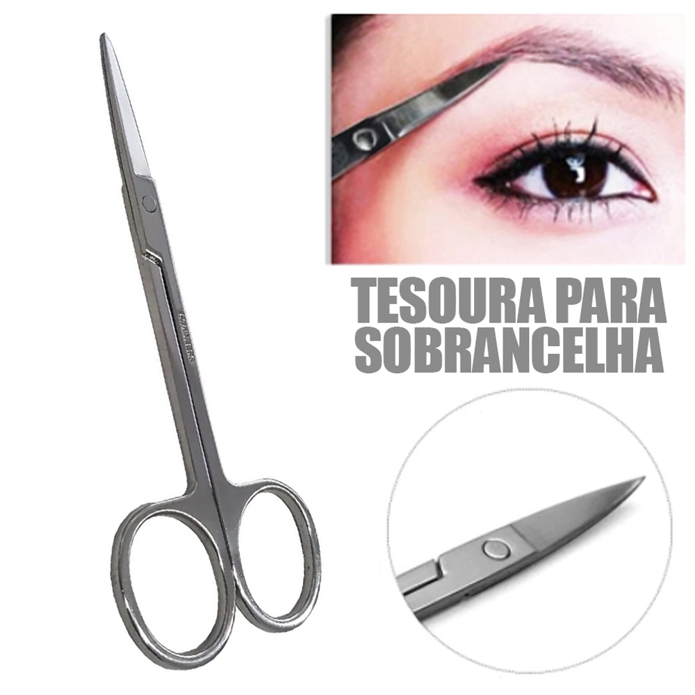 Tesoura/para Sobrancelha, nariz e cílios postiços/tesourinha | Shopee Brasil