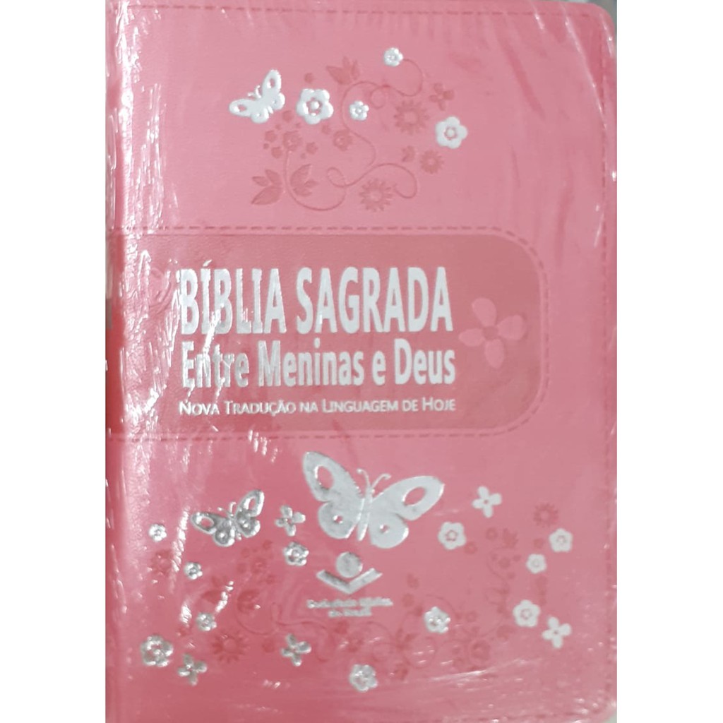Bíblia Sagrada Entre Meninas E Deus | Ntlh | Luxo Rosa Borboleta | SBB ...