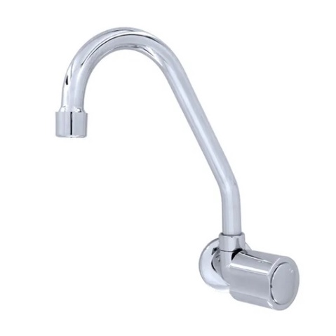 Torneira Para Cozinha Parede Metal Inox C40 1/4 Volta