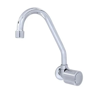 Torneira Para Cozinha Parede Metal Inox C40 1/4 Volta