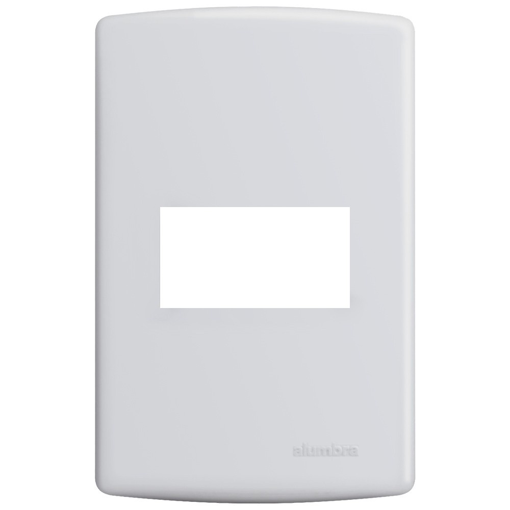 Placa 4x2 1 Módulo Horizontal Branco Siena 6400 Alumbra | Shopee Brasil