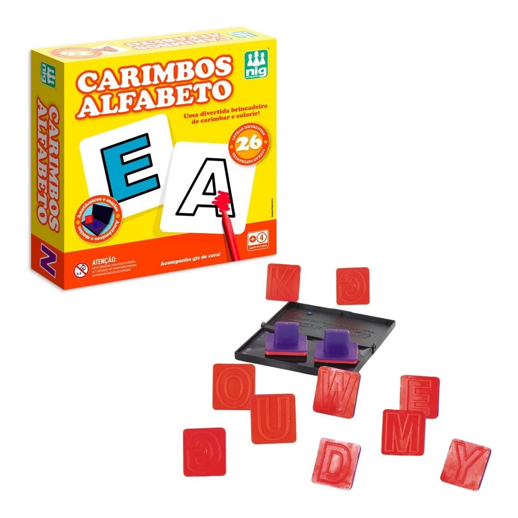 Carimbos Alfabeto 26 Peças 0107 Nig Brinquedos Shopee Brasil