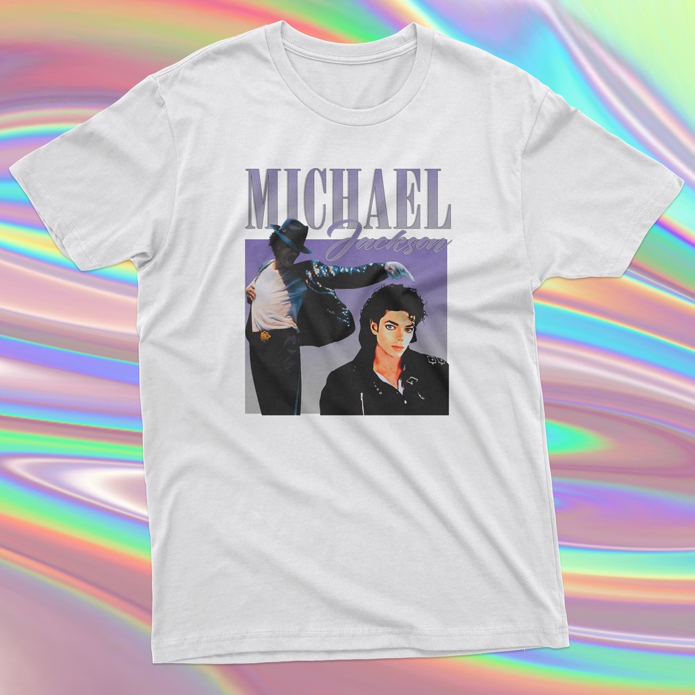 Camiseta Básica Unissex Algodão Michael Jackson Vintage King Of Pop Tumblr