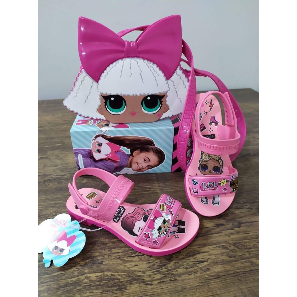 Sandália Infantil Luluca Sweet Panda Grendene Kids Cinza