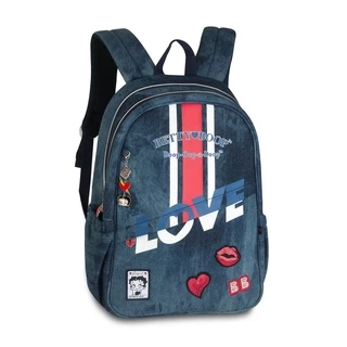 Mochila Escolar Jeans Betty Boop BP2202