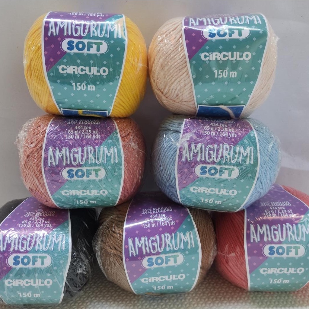 Linha Amigurumi SOFT - GRUPO 1 -Circulo - cores variadas