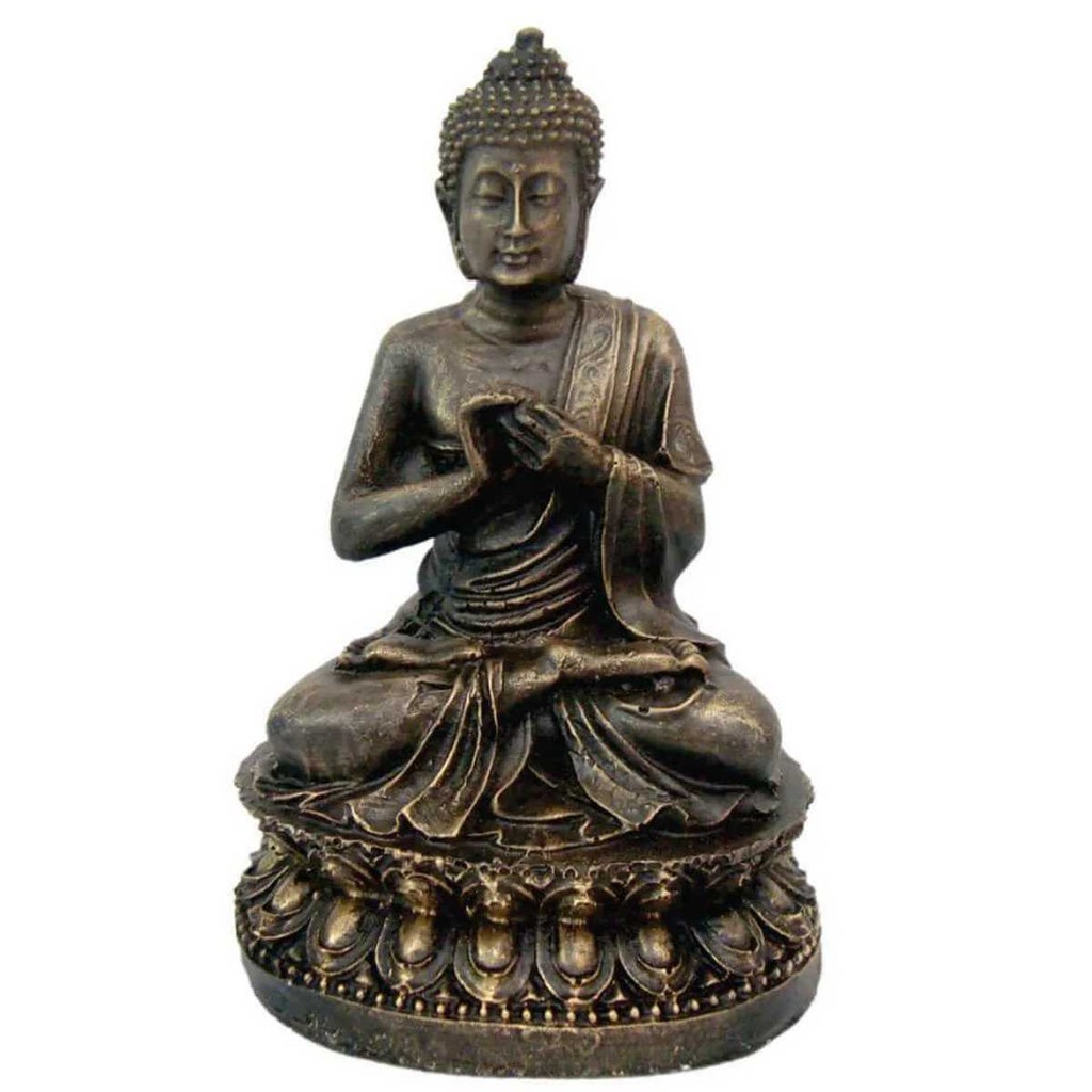 Imagem Estatua Buda Hindu Com Altar Flor de Lotus Posição Mudra Perfeição |  Shopee Brasil