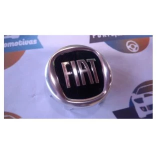 Emblema Alumínio Volante Fiat Palio Idea Siena Strada 54 mm Preto Original