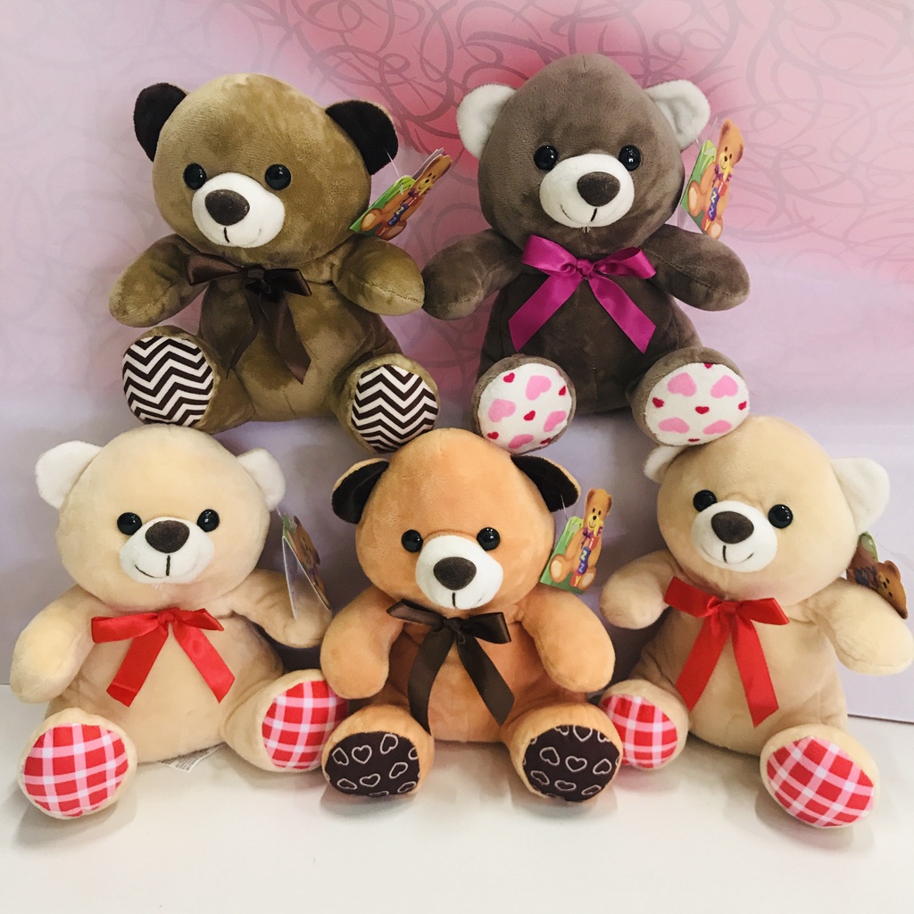 Quente kawaii colorido gravata borboleta urso boneca brinquedos de pelúcia  abraço urso boneca crianças presente aniversário travesseiro urso de
