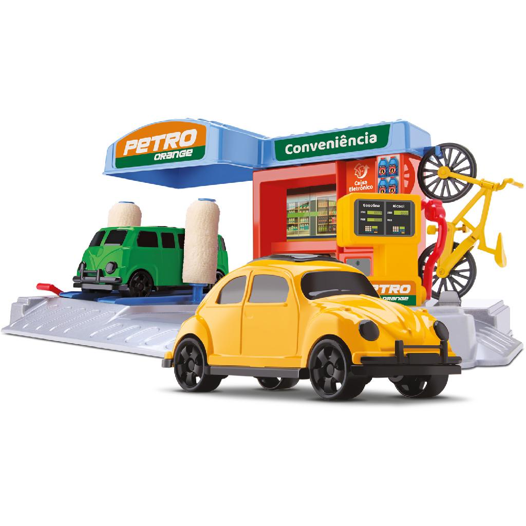 Posto De Gasolina para Carrinhos De Brinquedo 4 Andares e Elevador