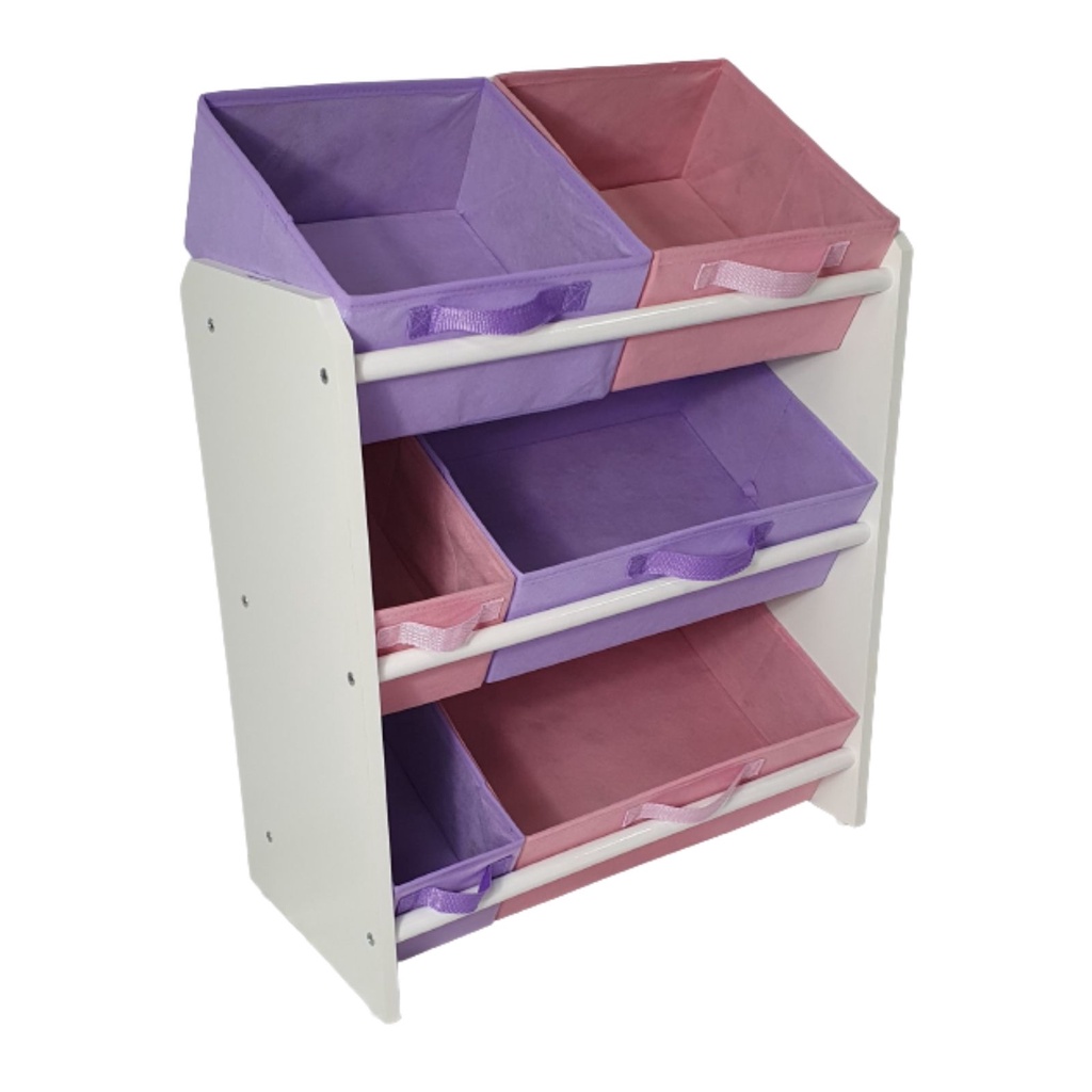 Organizador Infantil De Brinquedo Organibox Montessoriano Rosa E Lilás Feminino