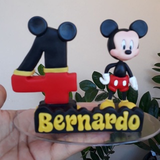 Vela em biscuit Mickey