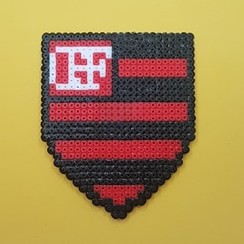 Ímã Flamengo - Pixel Art/ Pixel Arte/ Perler Beads