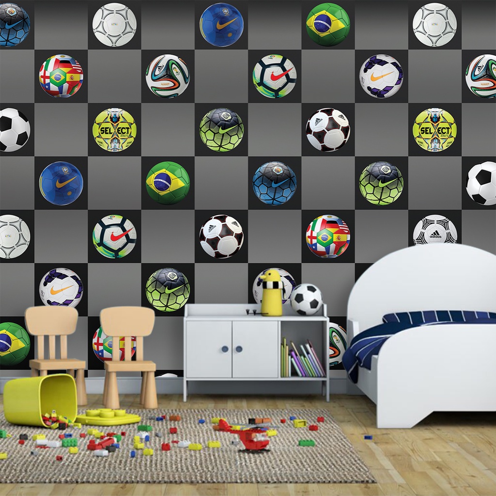 Hoement 1 Conjunto Pessoas De Bonecos Adesivos De Arte De Parede De Futebol  Decoração De Parede Jogar Futebol Adesivo De Parede Decalque De Parede  Fundo Papel De Parede Esportes Aluna