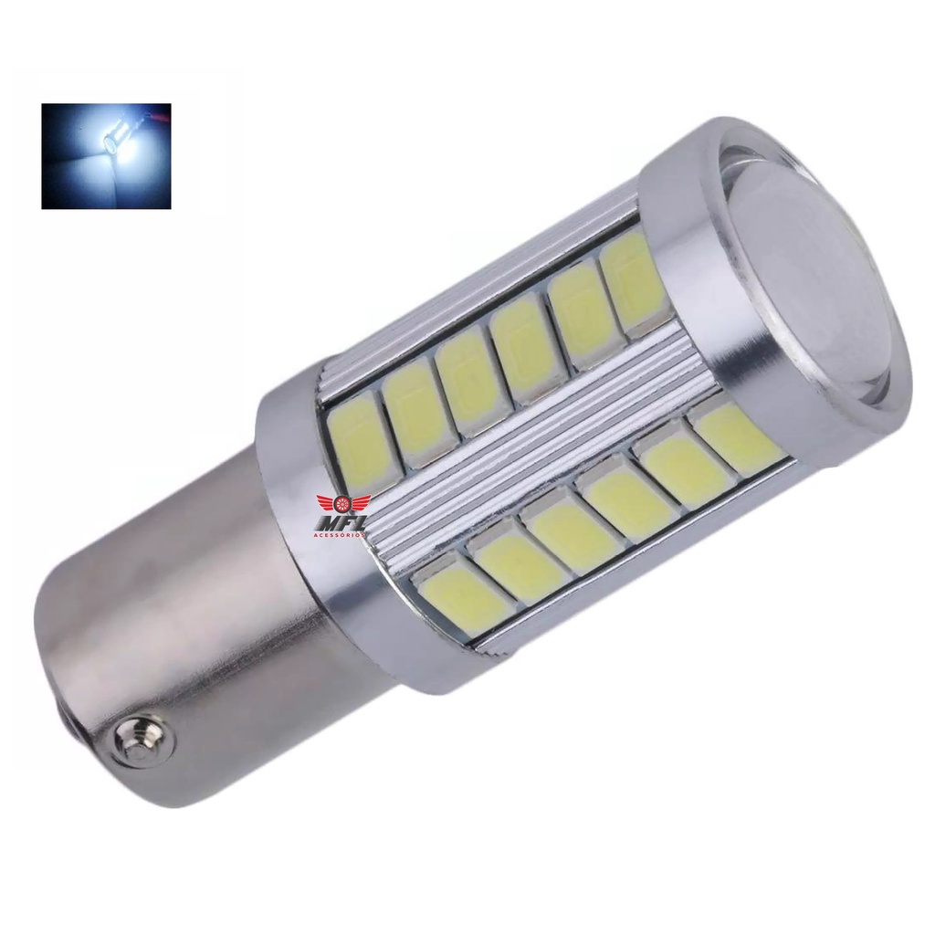 LAMPADA H1 10 LED CREE BRANCO 12V - MFL ACESSORIOS LTDA