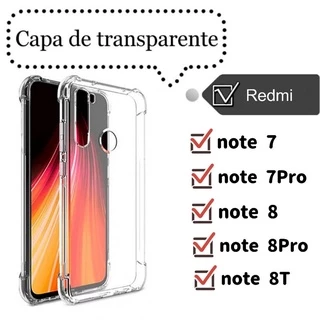Case Capa Capinha Xiaomi Redmi Note7 / Note 8 Pro 8T Tpu Anti Impacto Transparente Note8 Not 7 8Pro