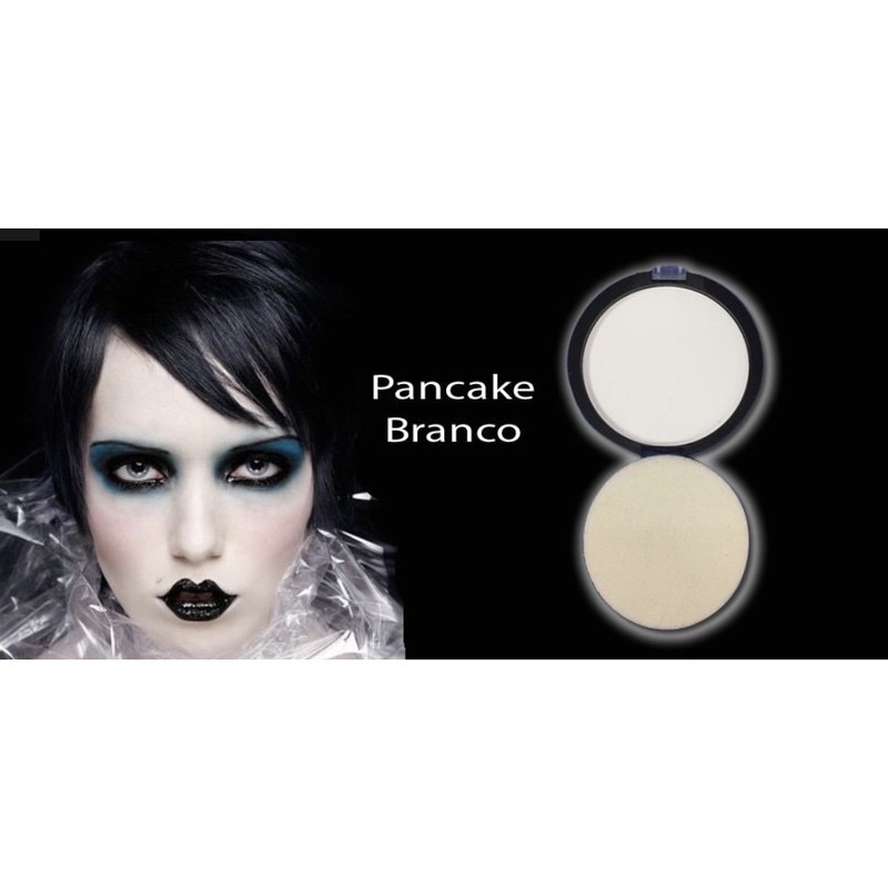 Pancake P/ Maquiagem Artística Branco Halloween | Shopee Brasil