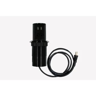 Mini Torre Tomada Embutir Bancada Mesa Movel 1 Elétrica 10a + USB Totem Preto Branco Cinza Marrom