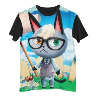 Pt Camisa Camiseta Game Animal Crossing Switch Cat G1471