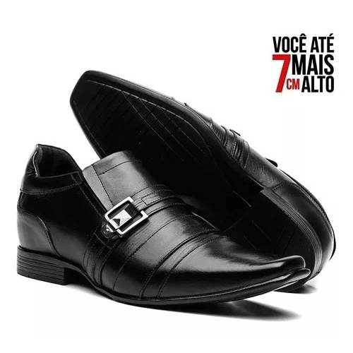 Sapato masculino 7 cm best sale mais alto