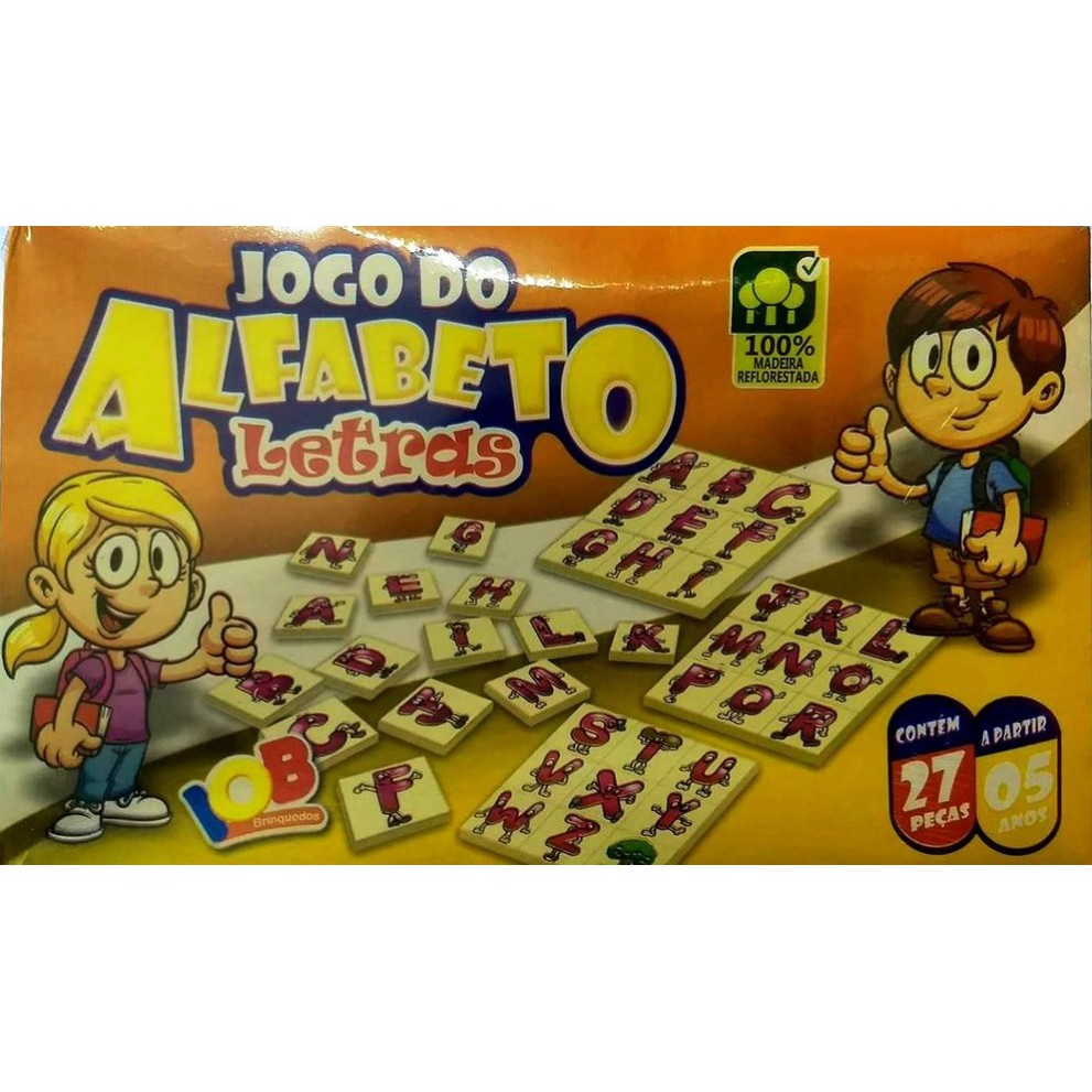 Jogo Educativo - Madeira - Crescer - Alfabeto - 48 Letras - Nig Brinquedos  - Ri Happy
