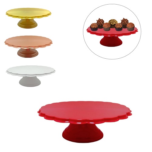 Boleira Babado Suporte Para Bolos Doces Decoração De Festa 2