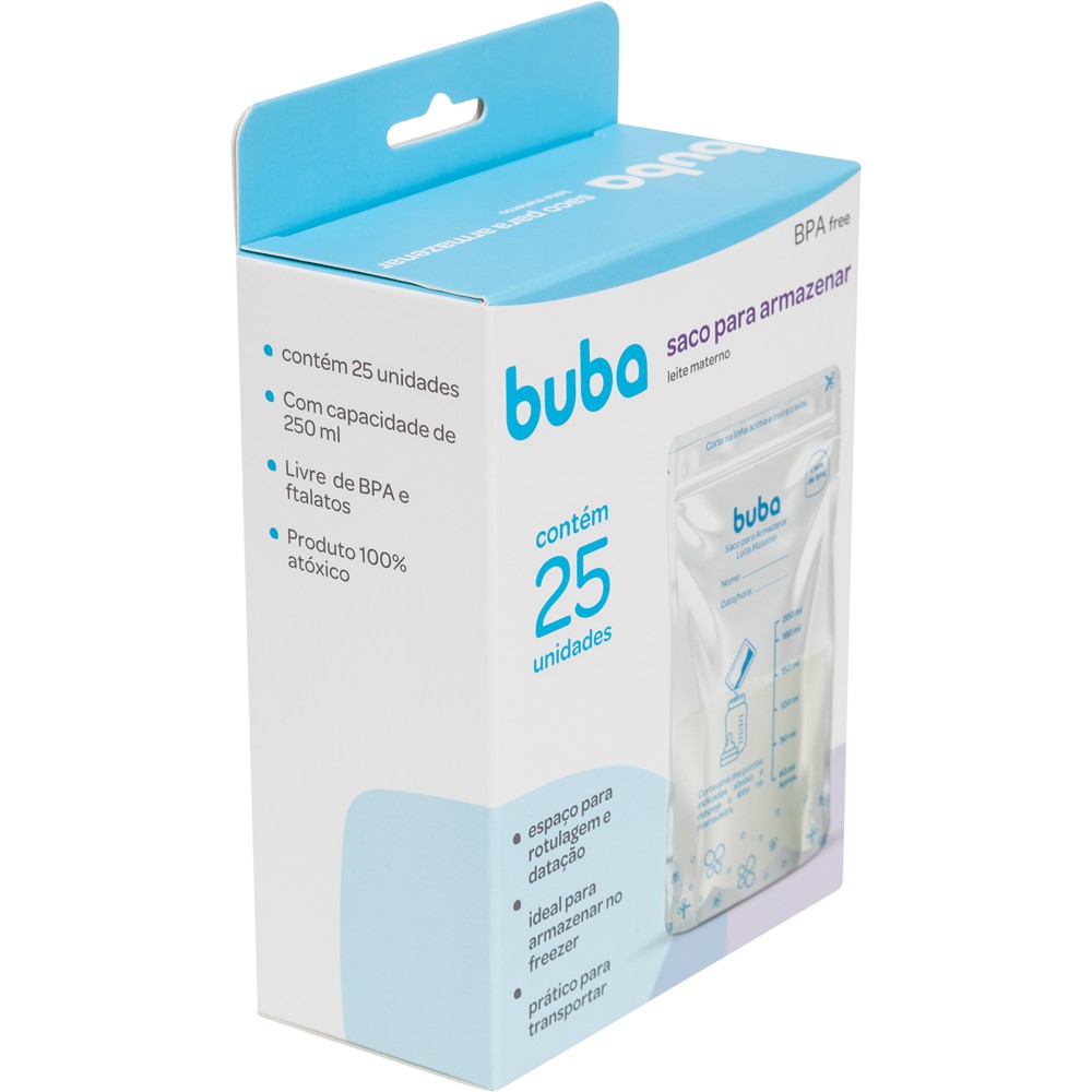kit 25 Saco para Armazenar Leite Materno Buba Congelar Transportar ...