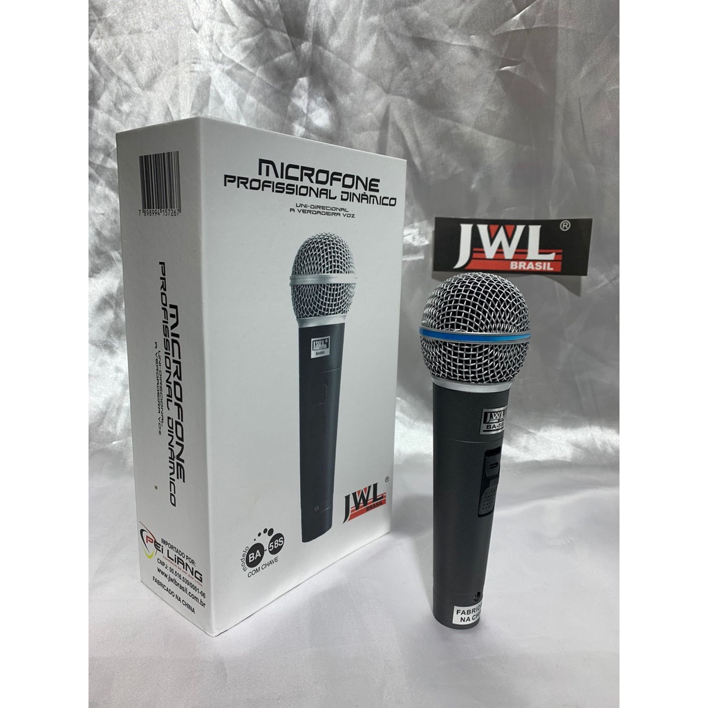 Microfone com fio - JWL BA58-S | Shopee Brasil